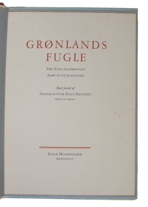 Grønlands Fugle. The Birds of Greenland. Part I-III.