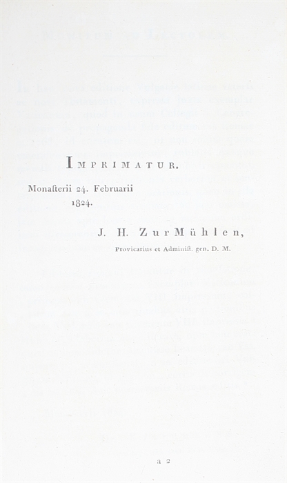 Biblia Sacra Vulgatae Editionis juxta Exemplar Vaticanum. 3 vols. (I-II Veteris Testamenti. III Novum Testamentum).