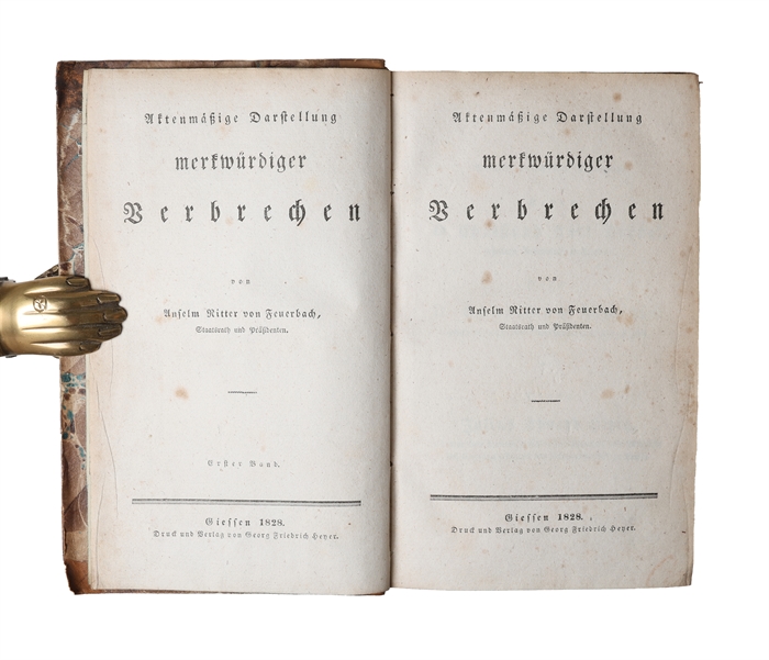 Aktenmässige Darstellung merkwürdiger Verbrechen. 2 Bde.