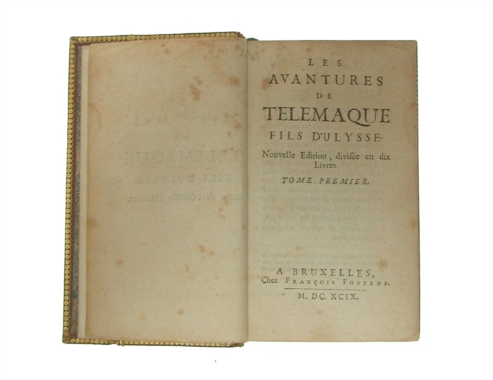 Les Avantures de Telemaque. Fils d´Ulysse. (on half-title: Suite de l'Odyssée d'Homere). Nouvelle Edition, divisee en dix Livres. 2 Tomes.