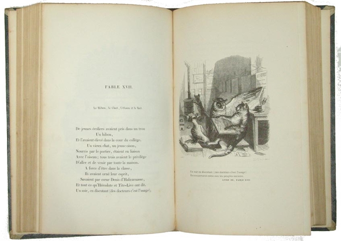 Fables. Illustrées par J.-J. Grandville, suivies de Tobie et de Ruth, Poëmes tirés de l´Ecriture Sainte, et précédées d´une notice sur la vie et les ouvrages de Florian, par P. - J. Stahl.