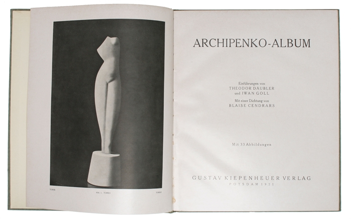 Archipenko-Album. Mit einer Dichtung von Blaise Cendrars.