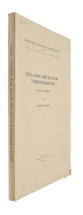 Zur Logik der Kulturwissenschaften. Fünf Studien.