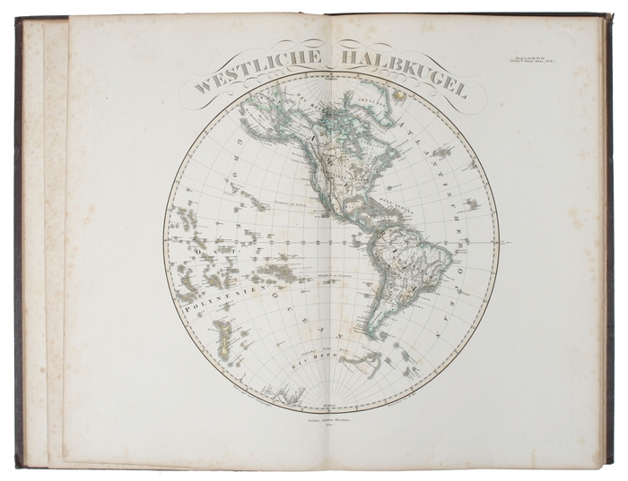 Auswahl von 31 Karten aus Stieler's Hand-Atlas über alle Theile der Erde, nach dem neuesten Zustande, und üiber das Weltgebäude. Schul-Ausgabe.