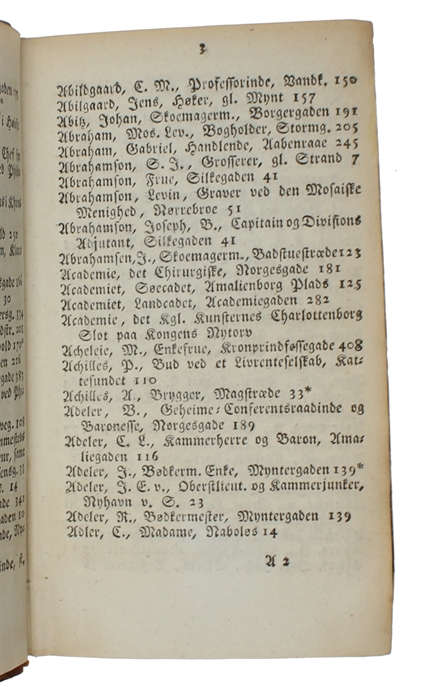 Veiviser eller Anviisning til Kiøbenhavns, Christianshavns og Forstædernes Beboere for Aaret 1819 og 1820.