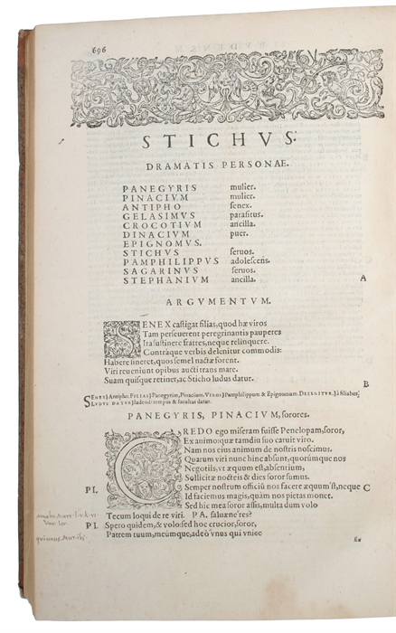 Ex fide atque auctoritate complurum librorum manuscriptorum opera Dionys. Lambini. Monstroliensis emendatus: ab eodémque commentariis explicatus. Adiecta sunt Plautina loca ex antiquis grammaticis collecta: & ex commentario antiquarum lectionum lusti L...