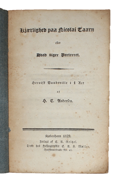 Kjærlighed paa Nicolai Taarn eller Hvad siger Parterret. Heroisk Vaudeville i 1 Act.