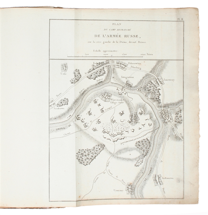 Mémoires pour servir a L'Histoire de la Guerre entre la France et la Russie, en 1812; Avec un Atlas Militaire. Par un Officier de L'État-Major de L'Armée Francaise. 2 vols. (1. Contenant les Mémoires - 2. Contenant L'Atlas  Militaire).