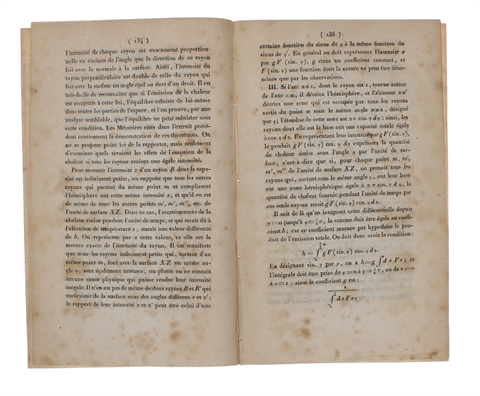 7 Papers on Radiant Heat: 1. Théorie de la chaleur (Extrait) - 2. Note sur la Chaleur rayonnante. - 3. Sur la Théorie-Physique de la Chaleur rayonnante. - 4. Extrait d'un Mémoire sur la Refroidissement séculaire du globe terrestre. - 5. Remarques gén...