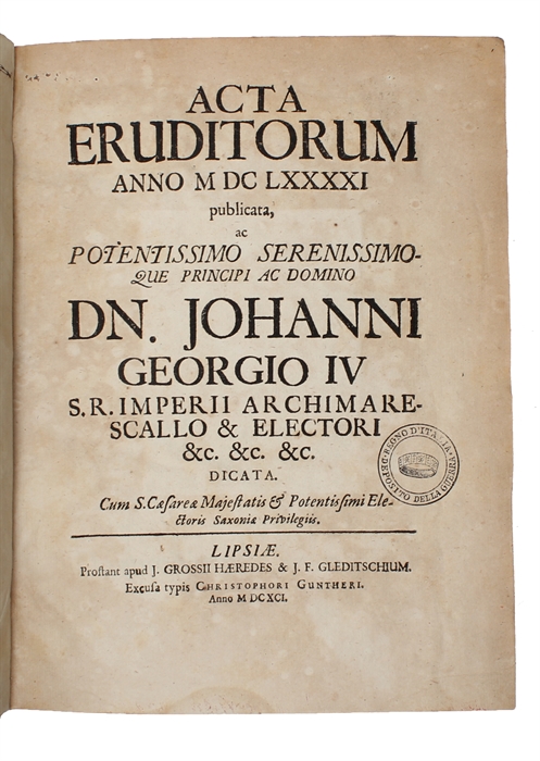 1. De Linea in quam Flexile se pondere proprio curvat, ejeuque usu insignia adinveniendi quotcunque medias proportionales & Logarithmos. - 2. De Solutionibus Problematis Catenarii vel Funicularis in Actis A. 1691, aliisque a Dn. I.B. propositis. (1-2:...