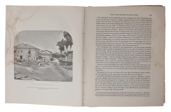 The Bakerian Lecture. - On Some Total Solar Eclipse of July 18th, 1860, observed at Rivabellosa, near Miranda de Ebro, in Spain. Received January 30,- Read April 10, 1862.