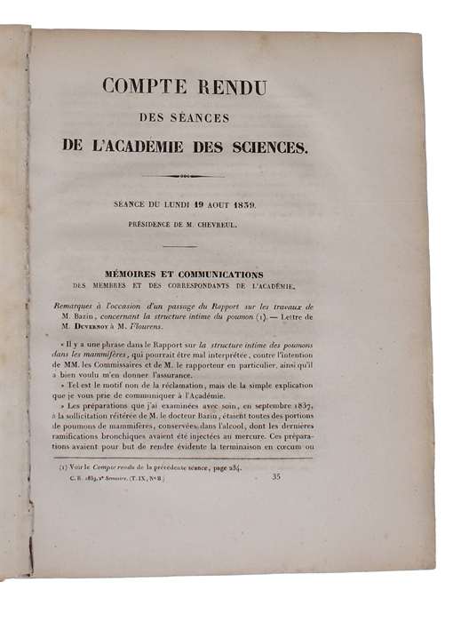 Fixation des images qui se forment au foyer d'une chambre obscure. (Seance du Lundi 7 Janvier 1839).  (+) Le Daguerréotype. (Seance du Lundi 19 Aout 1839).