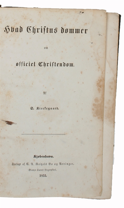 Øieblikket. Nr. 1-9. (Medindbundet:) Hvad Christus dømmer om officiel Christendom. (+) Dette skal siges; saa være det da sagt. (+) Guds Uforanderlighed. En tale.