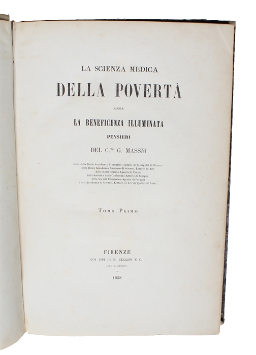 La Scienza Medica della Povertà. 3 vol.