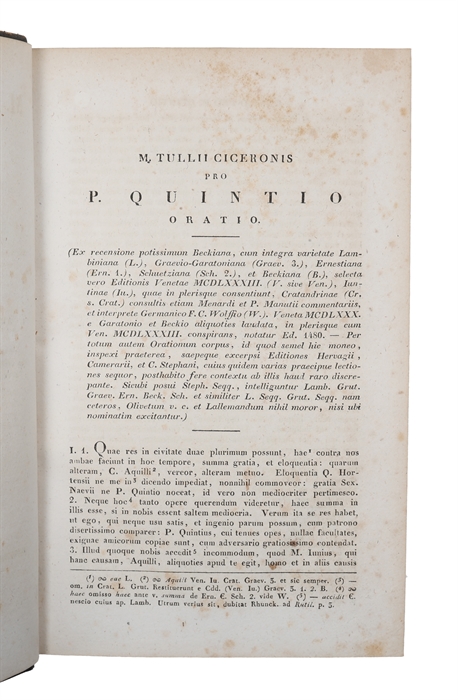 Opera quae supersunt omnia ac deperditorum Fragmenta recognovit et singulis Libris ad optimam quamque recensionem castigatis... Edidit Io. Casp. Orelius. 8 Vols (13 parts). (Vols 6-8: Onomasticon).