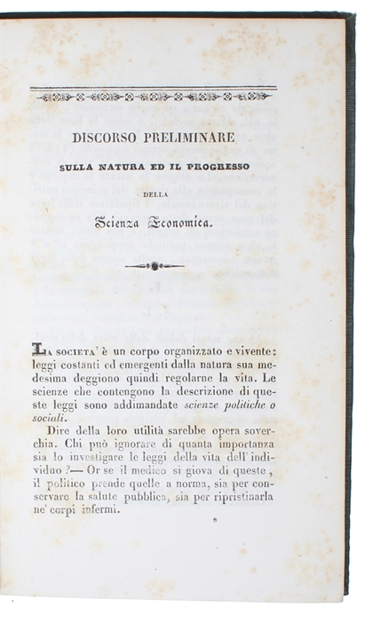 I Principj della Economia Sociale Esposti in Ordine Idealogico.