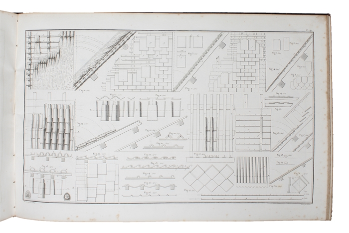 Traité de L'Art de la Charpenterie. Tome Premier (of 2) + Atlas de 59 Planches pour le Tome Premier.