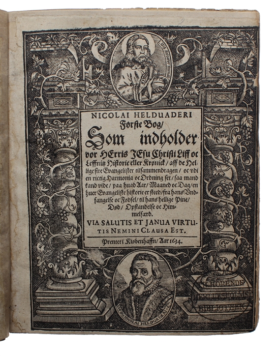 Historiarum Sacrarum Encolpodion det er, En Nye oc Nyttig Bog, om vor Herris Jesu Christi, sampt hans hellige Apostlers, Confessorum oc Martyrers Liff ocg leffnets Historie, udi huilcken findis Aaret, Maaneden oc Dagen, paa huilcke alting er skeed, oc...