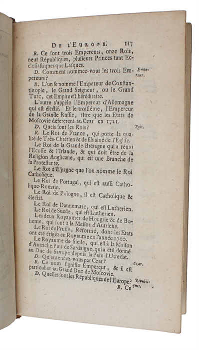 La Science des Personnes de Cour, D'epée et de Robe. Dans laquelle, outre les Matiéres contenues dans les Editions précedentes, en trouve une Instruction plus ample sur la Religion. L'Astronomie. La Chronologie. La Geographie. La Guerre. Les Fortifi...