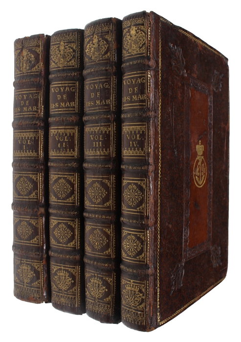 Voyage du Chevalier des Marchais en Guinée, Isles voisines, et a Cayenne, fait en 1725, 1726 & 1727. Contenant une Description très exaxte & très étenduë de ces Pais, & du Commerce qui s'y fait. 4 Vols.