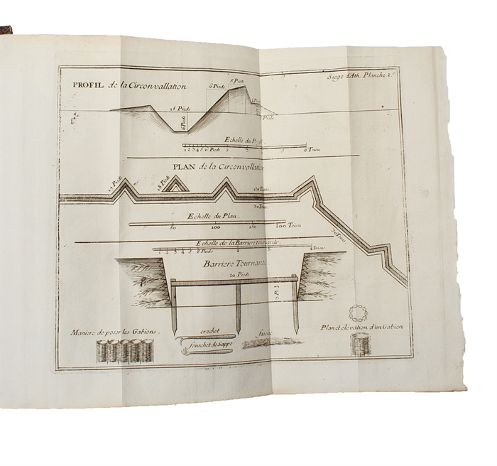 Memoires pour L'Attaque, et Defense d'une place. nouvelle Edition, corrigée & augmentée de la relation du siege de la Ville D'Ath. Et des Memoires de M. de Vauban,.. (3 parts).