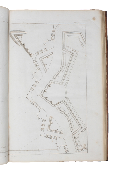 Allgemeiner Versuch über die Befestigungskunst und über den Angriff und die Vertheidigung der Plätze. Ein für alle Arten von Militärpersonen nützliches Werk. Aus dem Französichen... übersetzt... von Johann Wilhelm Andreas Kossmann. 1.-2. Theil. + Kupf...