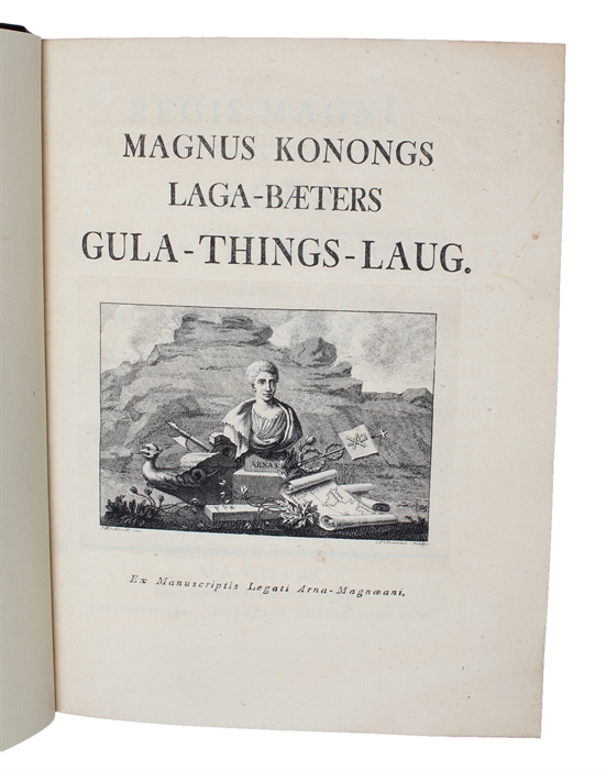 Regis Magni legum reformatoris Leges Gula-Thingenses, sive commune Norvegicum. Ex Manuscripti legati Arna-Magnæani, cum interpretatione Latina et Danica, variis lectionibus, indice Verborum et IV Tabulis æneis.