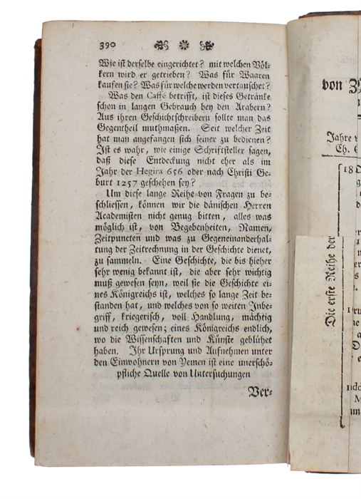 Fragen an eine Gesellschaft Gelehrter Männer, die auf Befehl Ihro Majestät des Königes von Dännemark nach Arabien reisen.