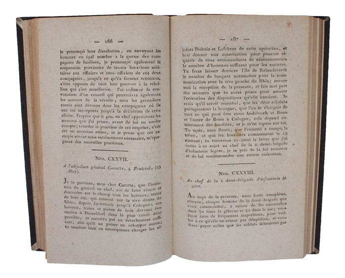 Correspondance du Général Grenier et de son Etat Major avec le Généraux Jourdan, Kléber, Ernouf, etc. titée des papiers du quartier-général Grenier pour servir à l'histoire des campagnes sur le Rhin en 1795 et 1796;... (+) Lettre sur la Campagne du G...