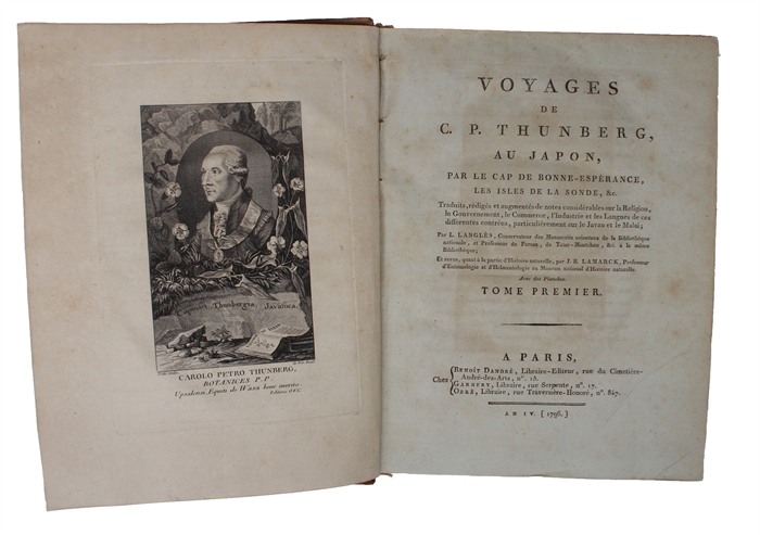 Voyages de C. P. Thunberg, au Japon, par le Cap de Bonne-Espérance, les isles de la Sonde, &c.