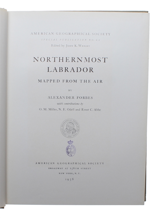 Northernmost Labrador mapped from the Air. 2 vols. (Text + maps).