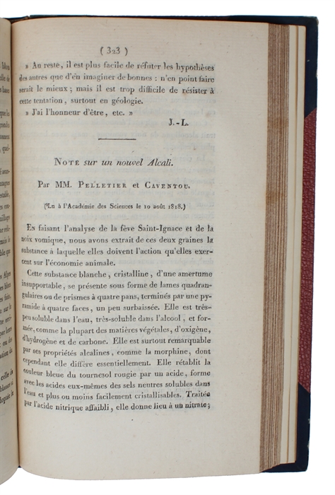 Note sur un nouvel Alcali (Lu à l'Academie des Sciences le 10 août 1818.