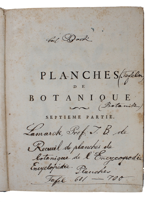 Planches de Botanique. Septieme Partie.