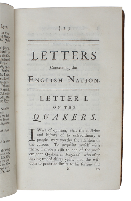 Letters Concerning the English Nation.