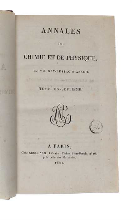 Sur les Mouvemens électro-magnétiques et la théorie du magnétisme. (Traduit par M. Anatole-Riffault). + (André-Marie Ampere et Felix Savary:) Notes relatives au Mémoire de M. Faraday.