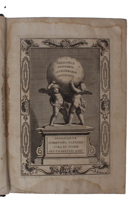 Thesaurus gemmarum antiquarum astriferarum quae e compluribus dactyliothecis selestae aereis tabulis cc. Insculptae observationibus inlustrantur sdiectis parergis adiectis parergis LX atlante farnesiano prolrgomenis diatribis III disertationibus XV [....