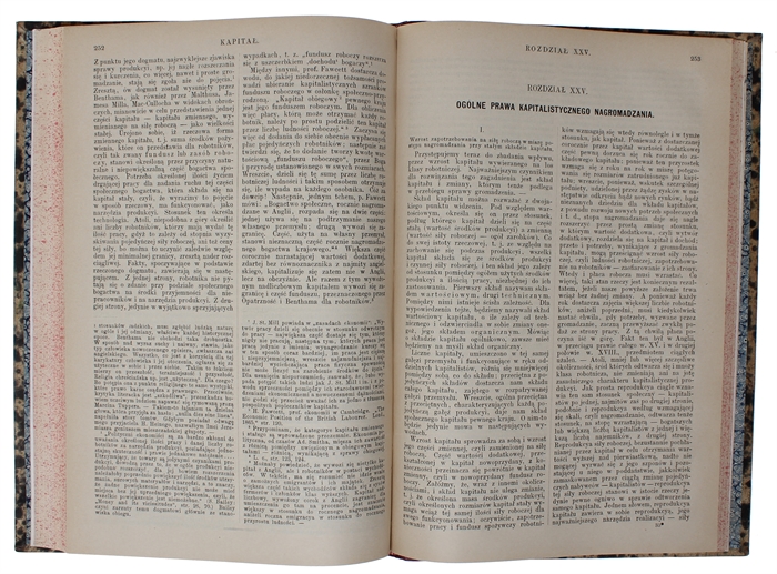 Kapital. Krytyka ekonomii politycznej. Tom Pierwszy. Ksiega I. Wytwarzanie kapitalu. 