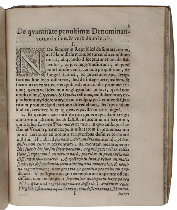 Cogitationes De variis latinae linguae aetatibus, & Scripto illustris Viri (+) Conspectus Præstantiorum Scriptorum Latinae Lingvae (+) Dissertatio Philologica (+) De Quantitate penultimae Denominativorum.