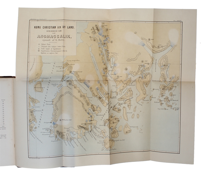 Beretning om Konebaads-Expedition til Grønlands Østkyst 1883–85 (+) Om de geografiske Forhold i dansk Østgrønland (1889) (+) Ethnologisk Skizze af Angmagsalikerne (In "Meddelelser om Grønland", vol. 9-10).