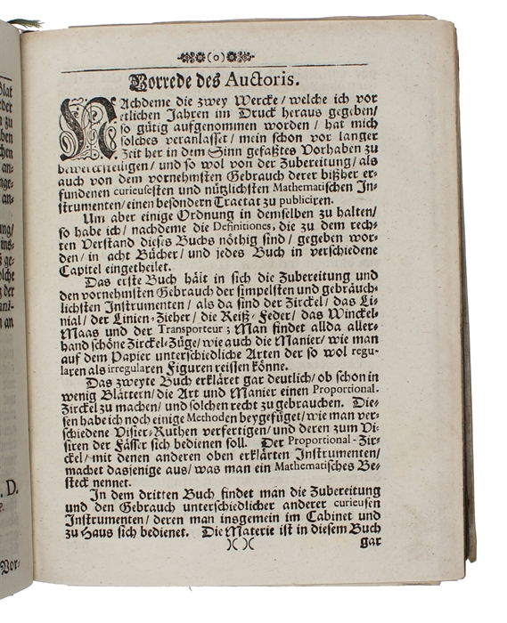 Neu-eröffnete Mathematische Werck-Schule, Oder Gründliche Anweisung, Wie die Mathematische Instrumenten (+) Weitere Eröffnung der neuen Mathematischen Werck-Schule.