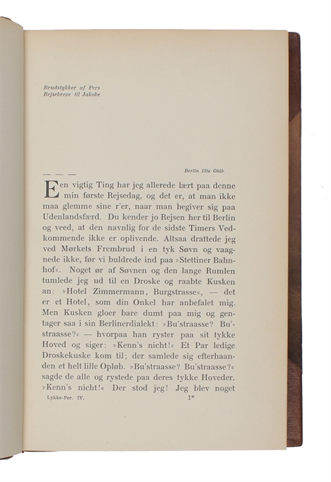 Lykke-Per. 8 Bd. (Hans Ungdom - Finder Skatten - Hans Kærlighed - I det Frememde - Hans Store Værk - Og hans Kæreste - Hans Rejse til Amerika - Hans sidste Kamp).