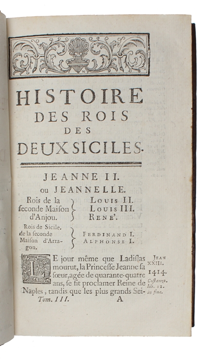 Histoire des Rois des Deux Siciles de la Maison de France. 4 vols.