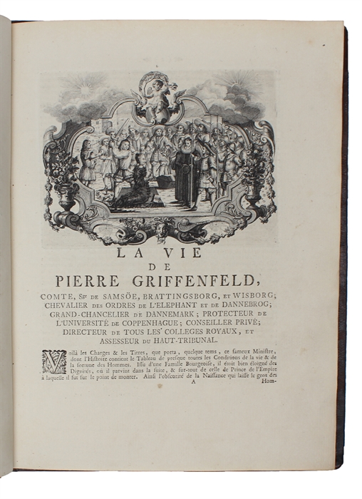 Memoires du-ci-devant grand-chancelier de Dannemark comte Griffenfeld, de l'amiral-général Adeler, et du vice-amiral Tordenskiold : trois illustres Danois, distingués par leur naissance, leurs actions, leur elevation & leur mort.