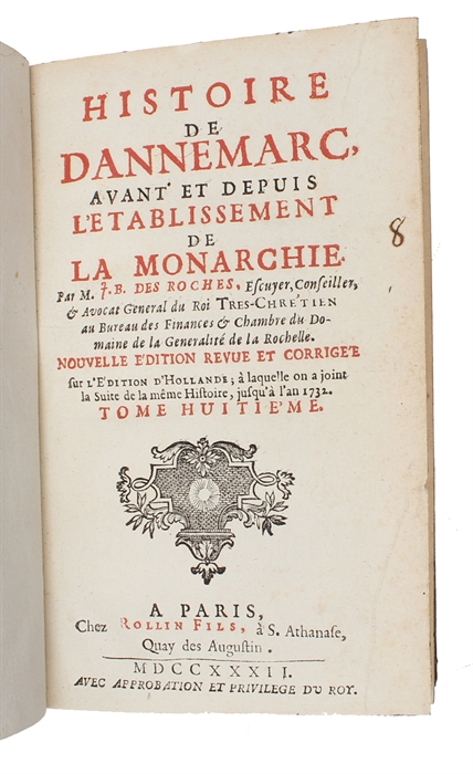 Histoire de Dannemarc, avant et depuis l'établissement de la monarchie.‎ Nouvelle Edition. 9 vols. 