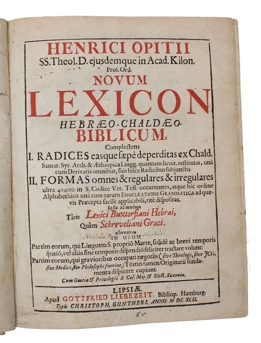 Novum lexicon hebraeo-chaldaeo-biblicum.