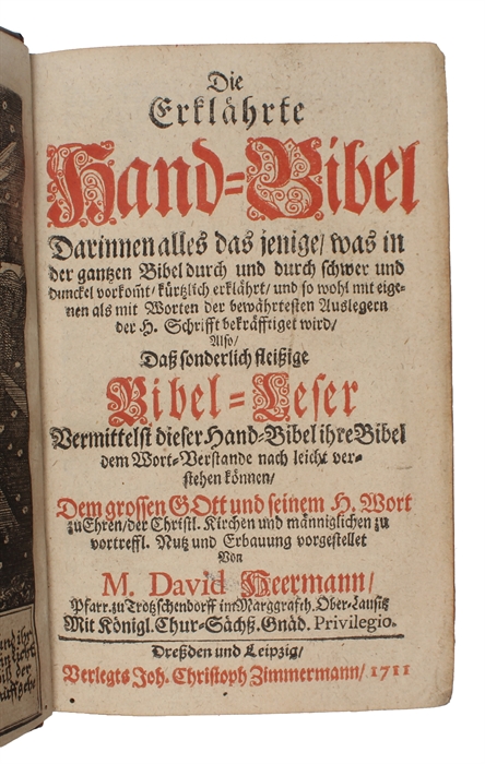 Die erklährte Hand-Bibel (...)