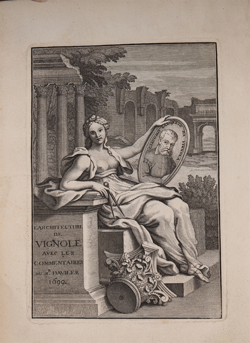 Cours d'architecture qui comprend les ordres de Vignole. Nouvelle & Troisieme Edition. 2 vols. (Title-page on vol. 2: Dictionnaire D'Architecture)