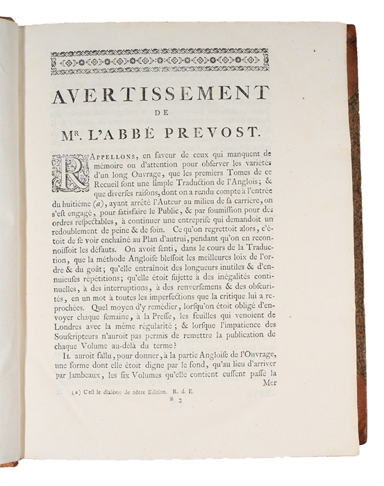 Histoire générale des Voyages, ou nouvelle collection de toutes les relations de voyages par mer et par terre, (...) Nouvelle edition. Tome Quinzieme (XV).