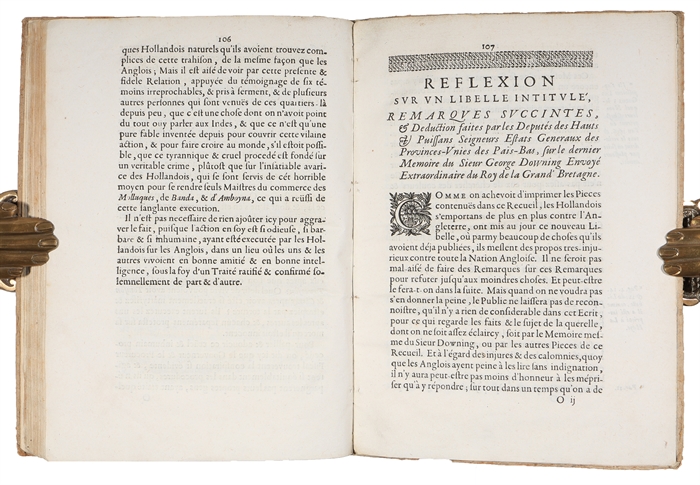 Diverses pieces servans de réponse aux discours publiez par les Hollandais, sur ce qui s'est passé entre l'Angleterre et la Hollande.

(Containing the following seven articles:)
1. Réponse á l'ecrit des Hollandais, intitulé, La replique des Seig...