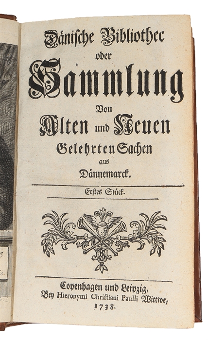 Dänische Bibliothec oder Sammlung Von Alten und Neuen Gelehrten Sachen aus Dännemarck. Part 1 - 6 (out of 9).